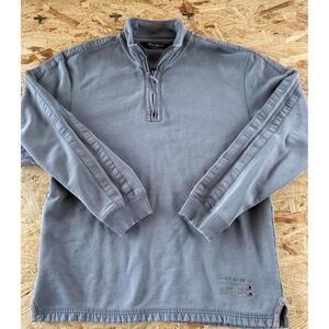 Eddie Bauer Men's Quarter-Zip Pullover - Gray Med